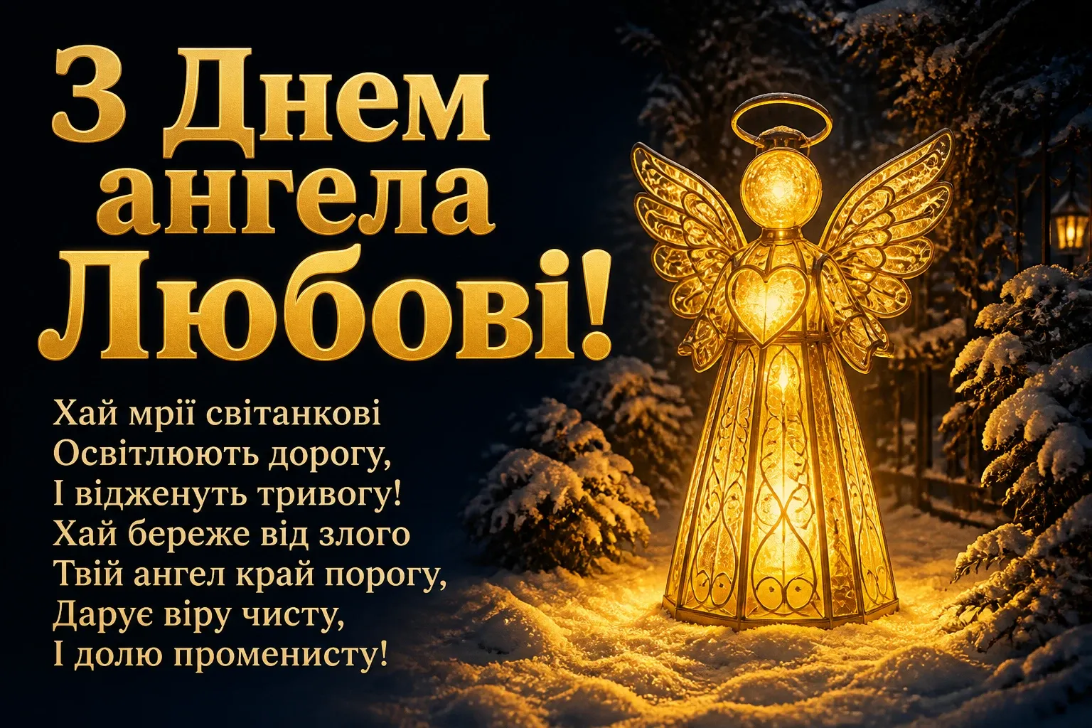 привітання з днем ангела любові