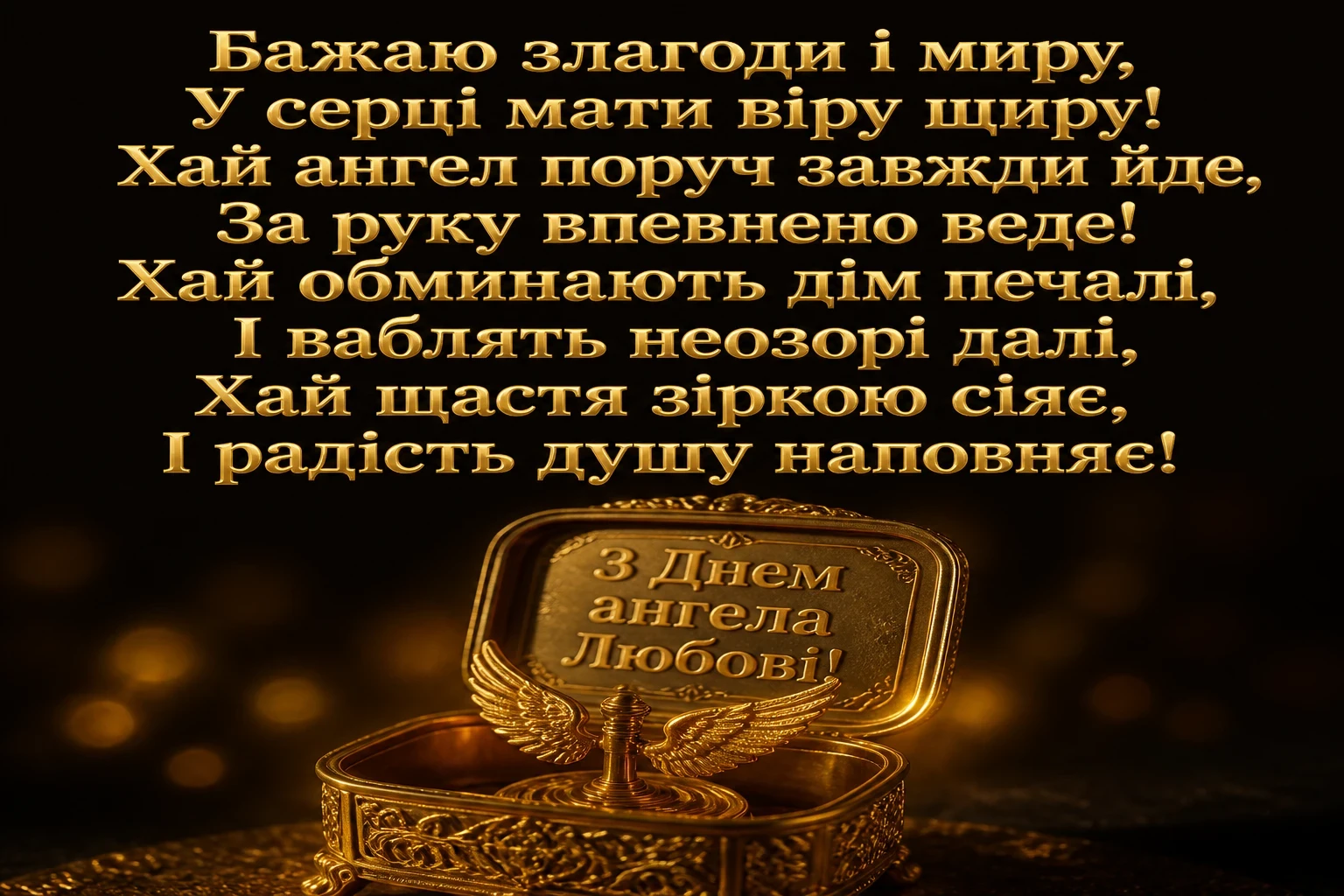 привітання з днем ангела любові
