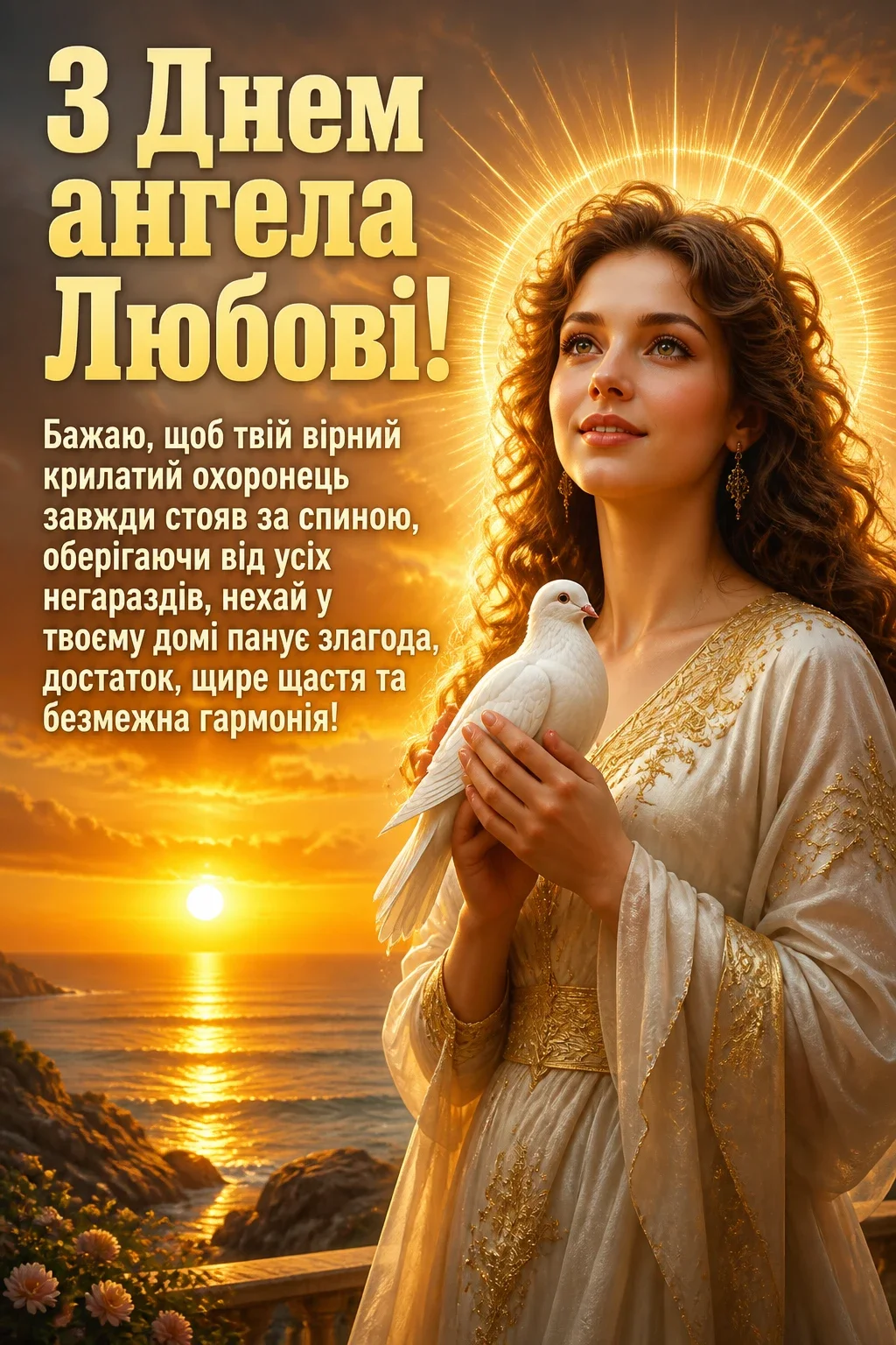 привітання з днем ангела любові