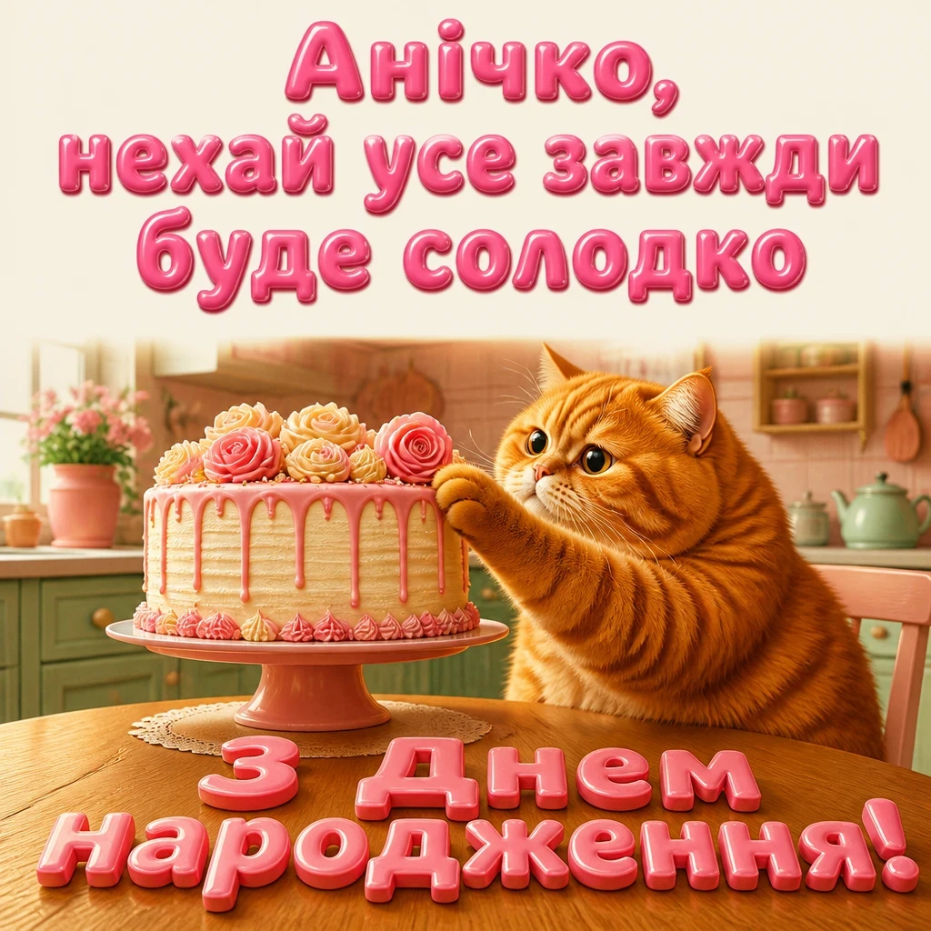 анна анічка з днем народження картинки