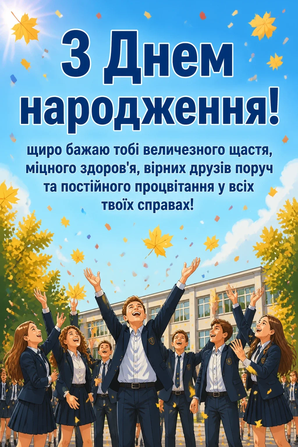 привітання з днем народження однокласника