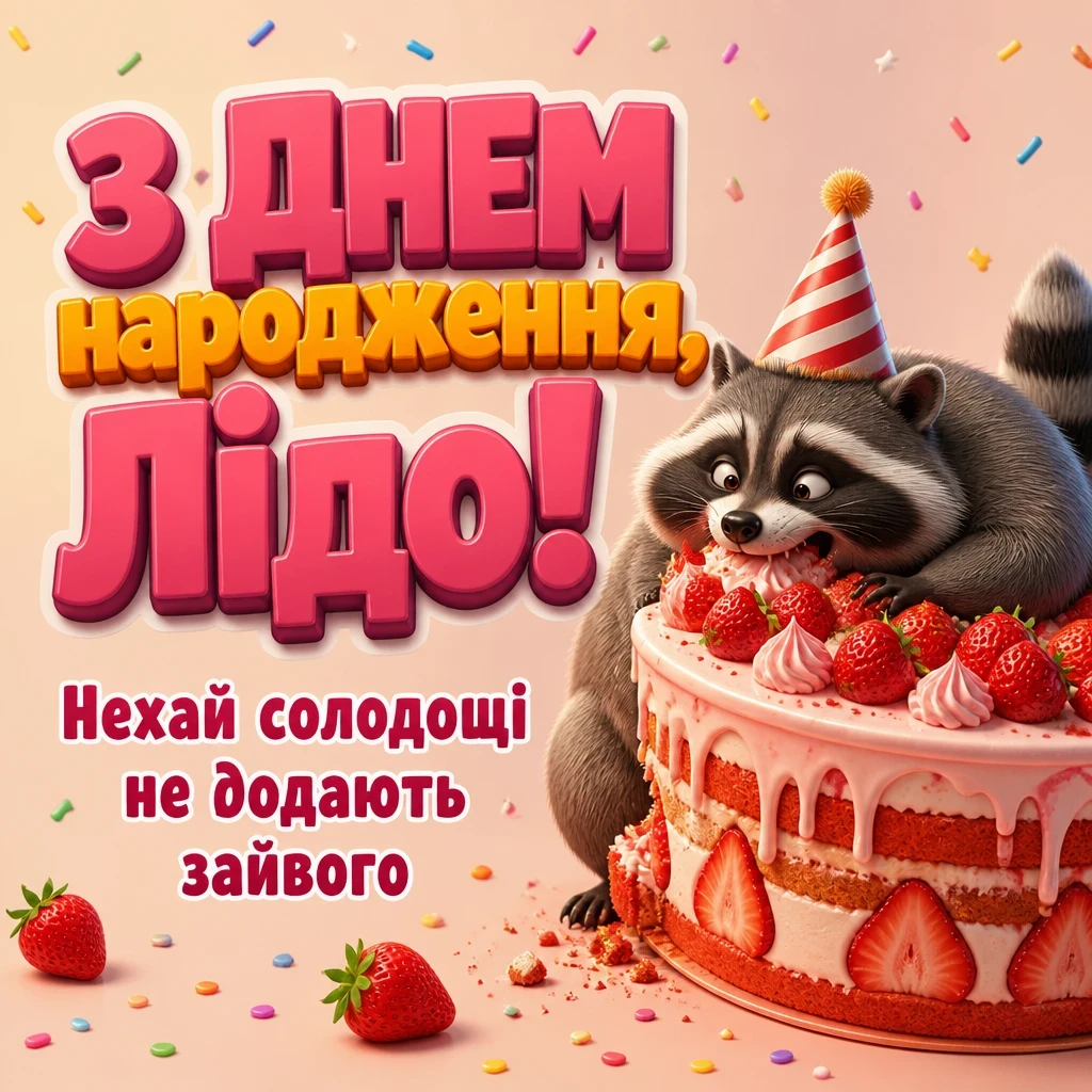 з днем народження ліда українською