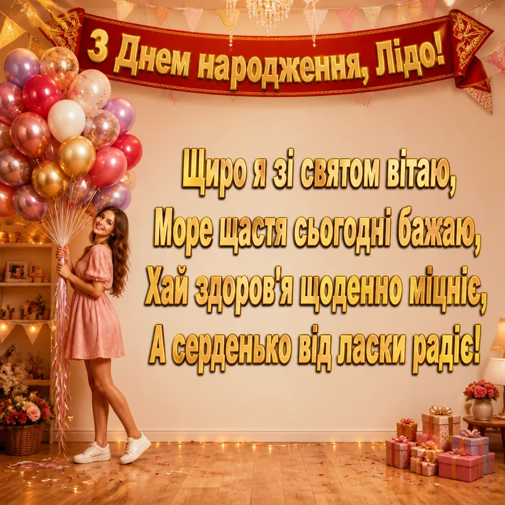 з днем народження ліда українською
