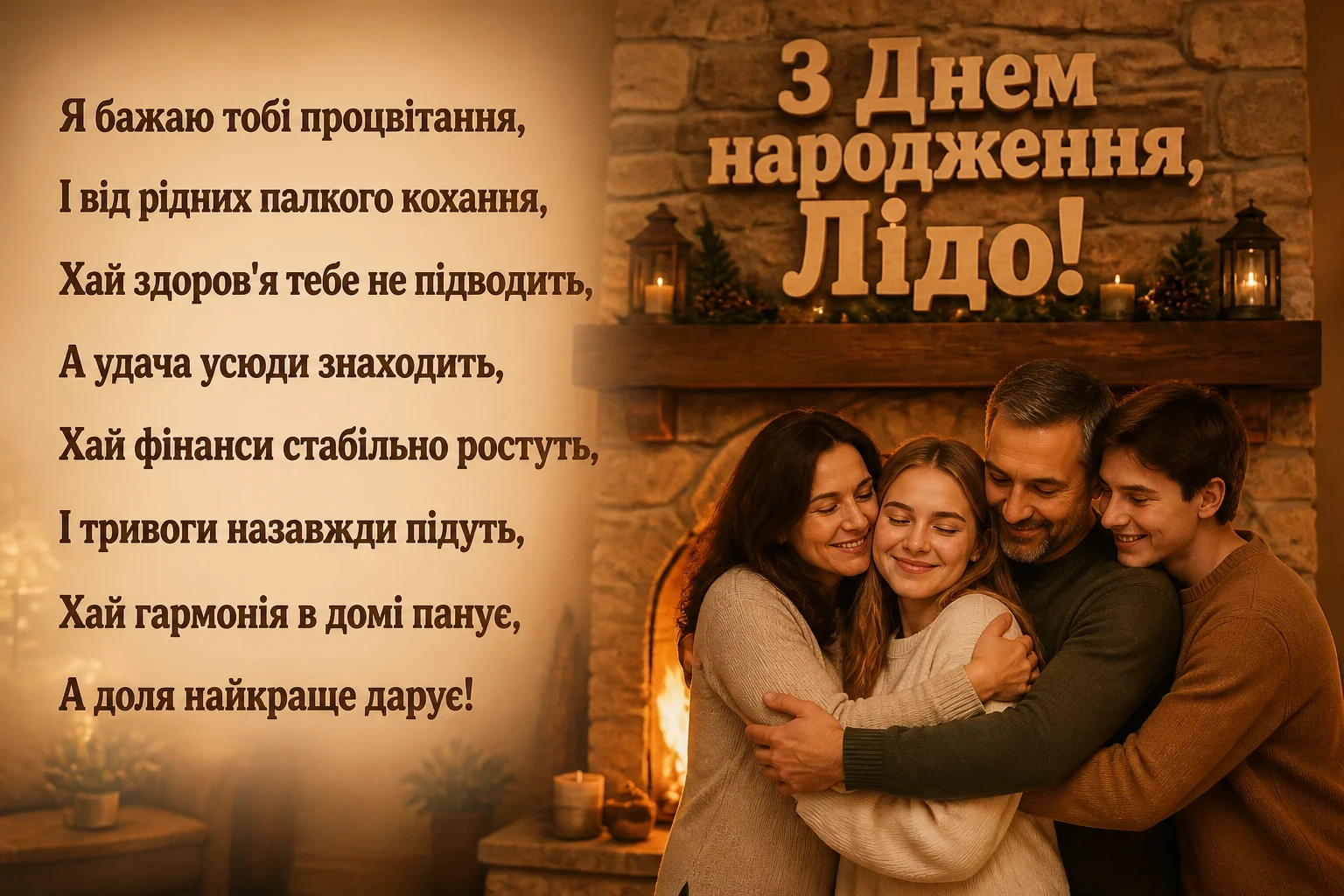 з днем народження ліда українською