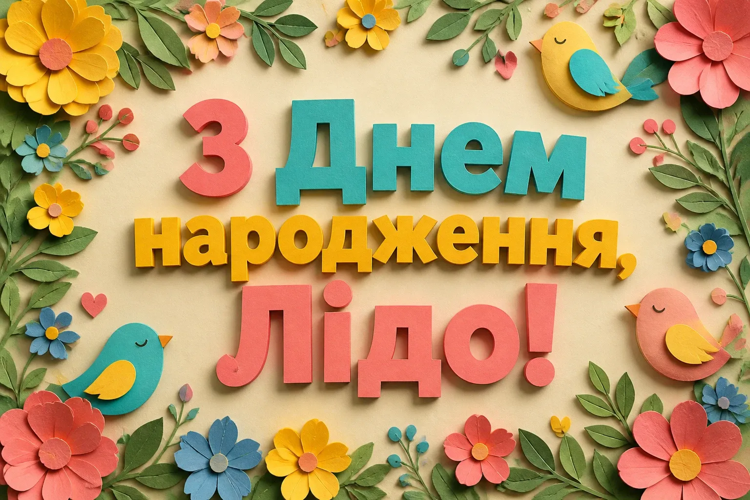 з днем народження ліда українською