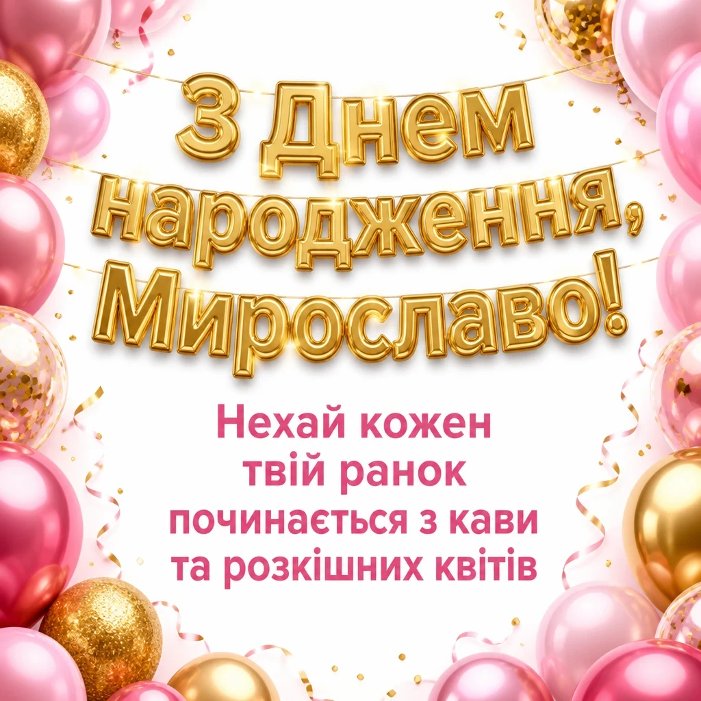 з днем народження мирослава