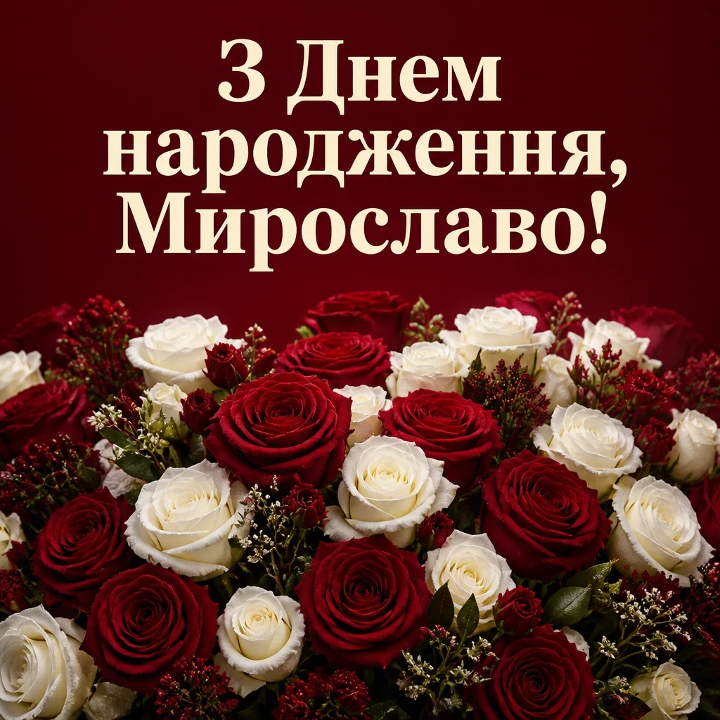 з днем народження мирослава