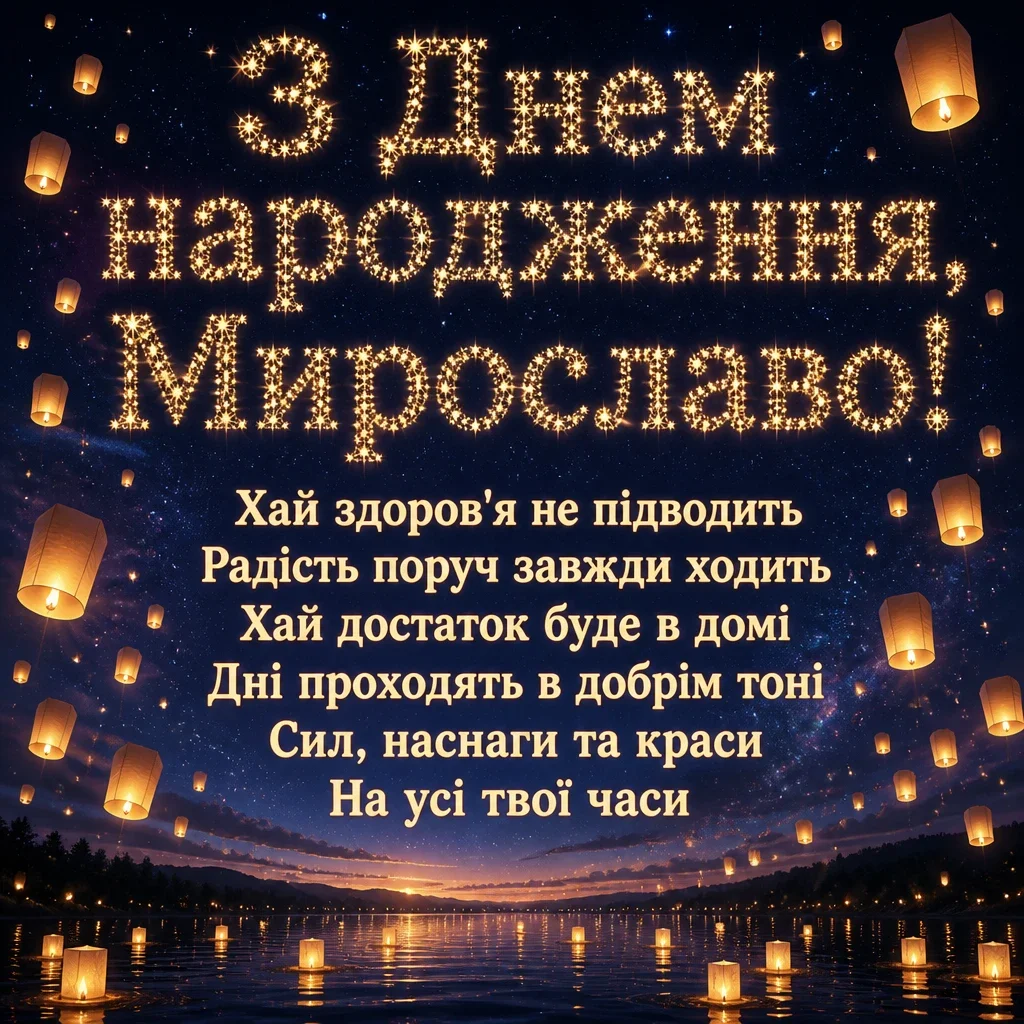 з днем народження мирослава