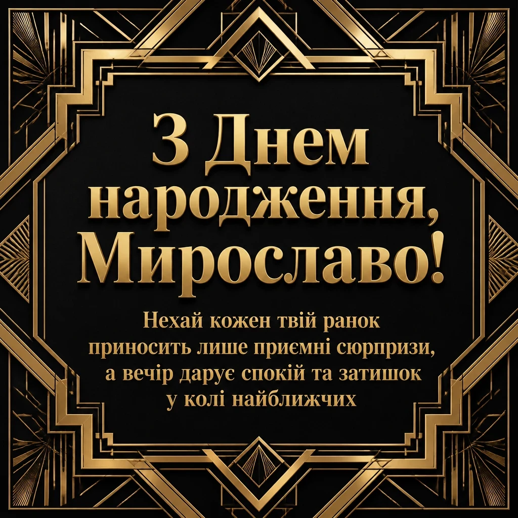 з днем народження мирослава