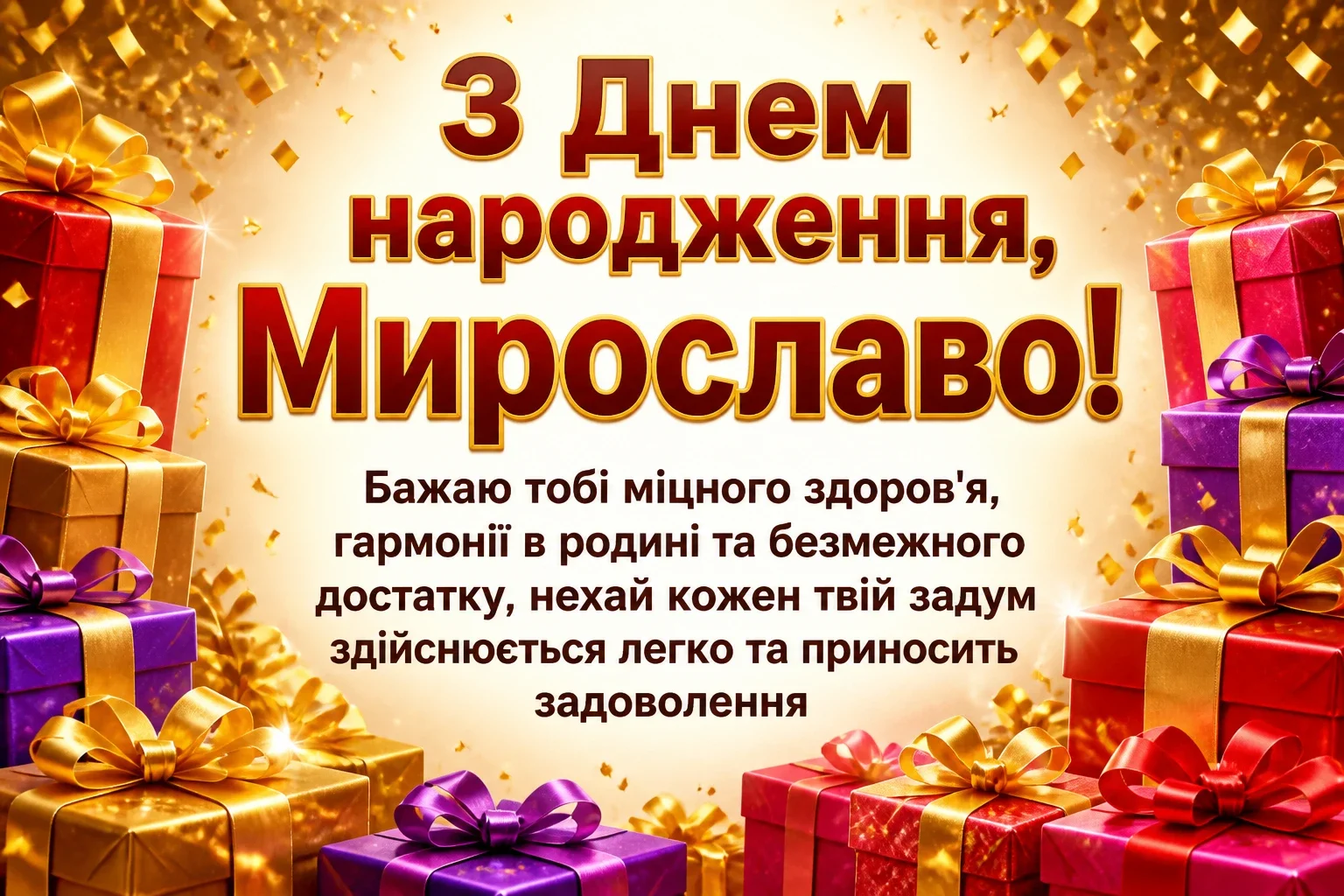 з днем народження мирослава