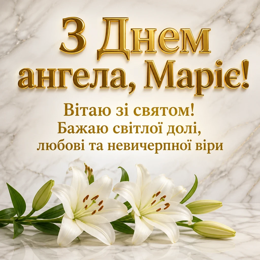 привітання з днем ангела марії в прозі