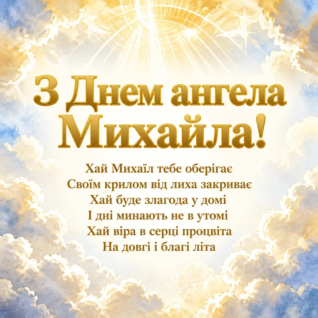 архангела михаїла з днем ангела михайла