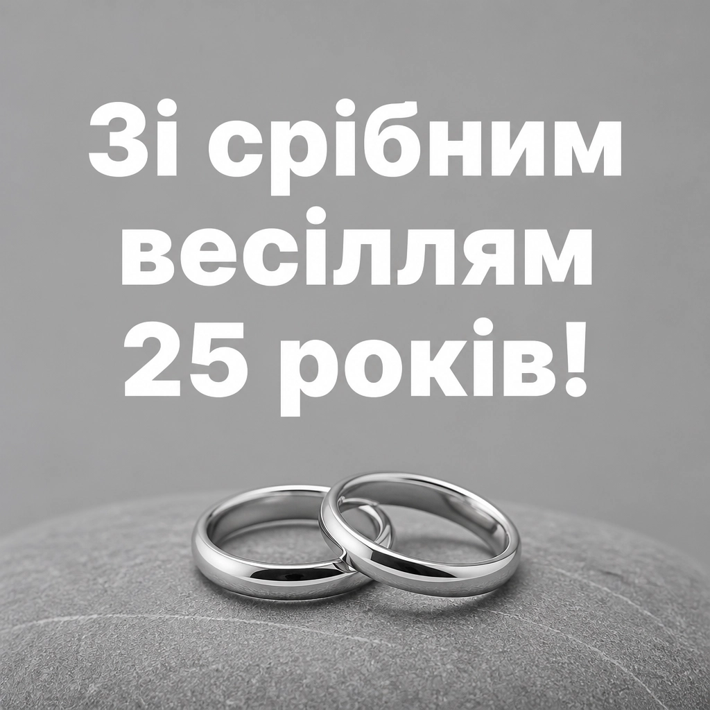 привітання з срібним весіллям