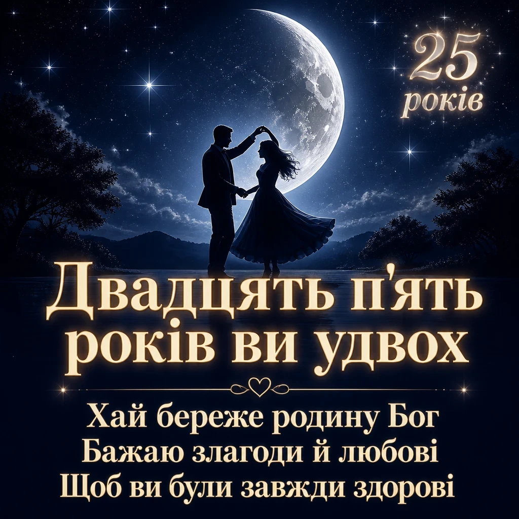 привітання з срібним весіллям