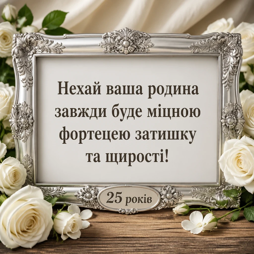 привітання з срібним весіллям