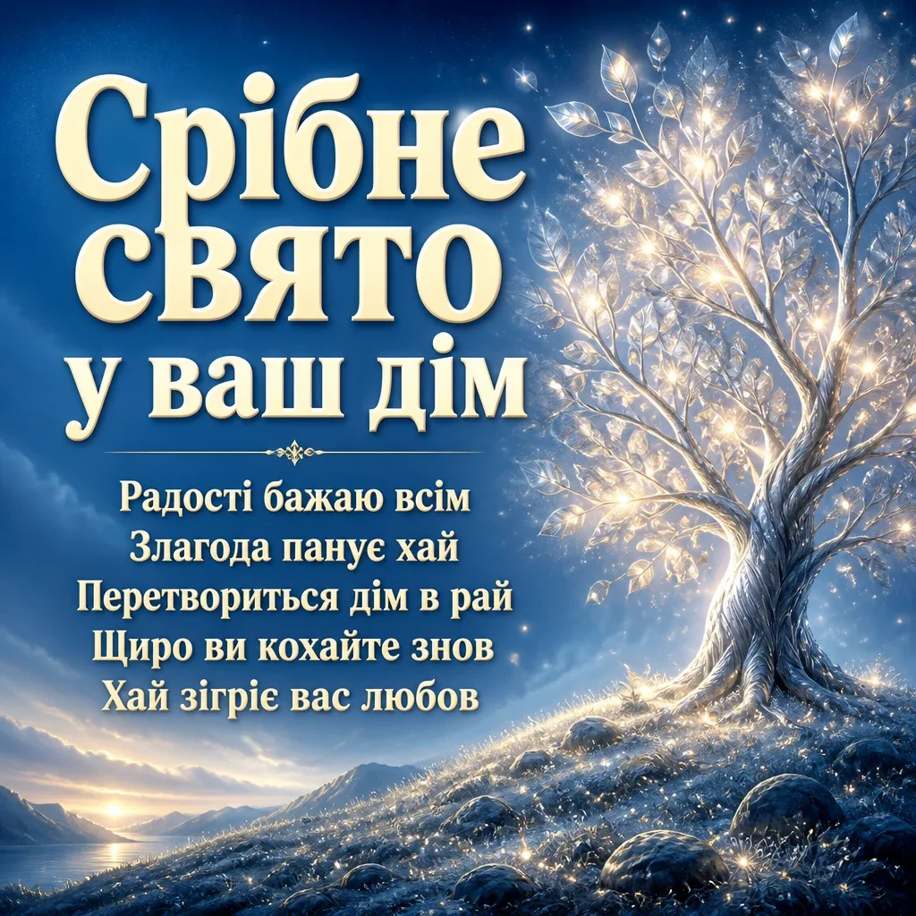 привітання з срібним весіллям