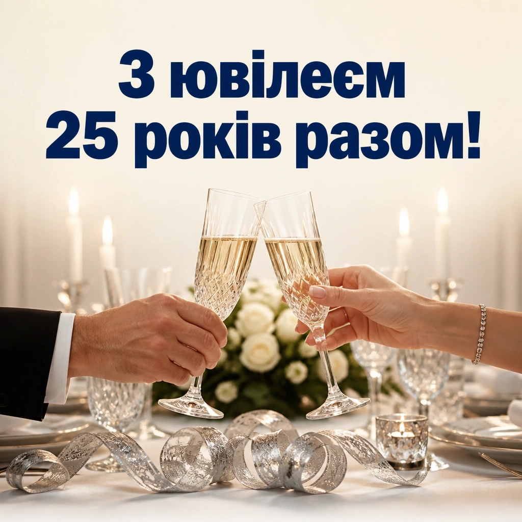 привітання з срібним весіллям