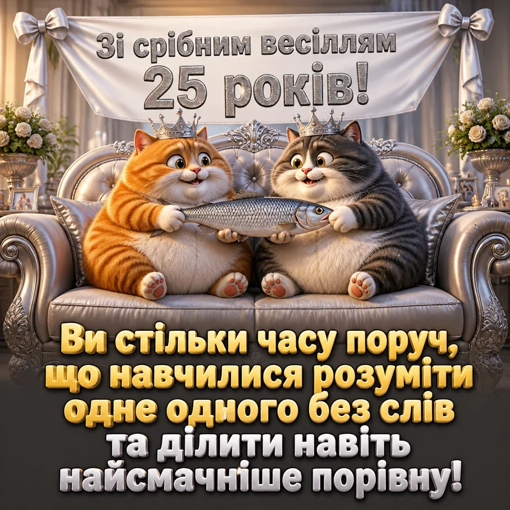 привітання з срібним весіллям