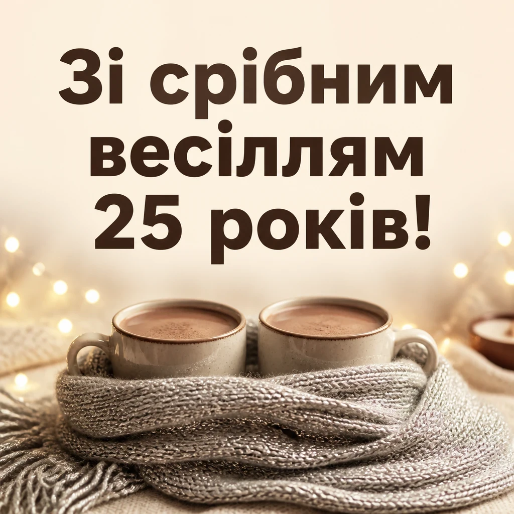 привітання з срібним весіллям