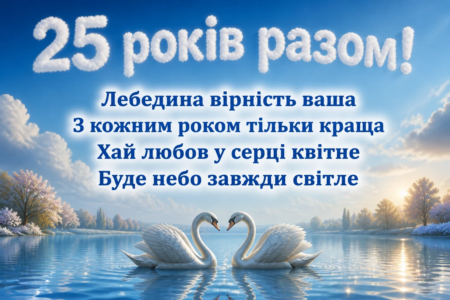 привітання з срібним весіллям