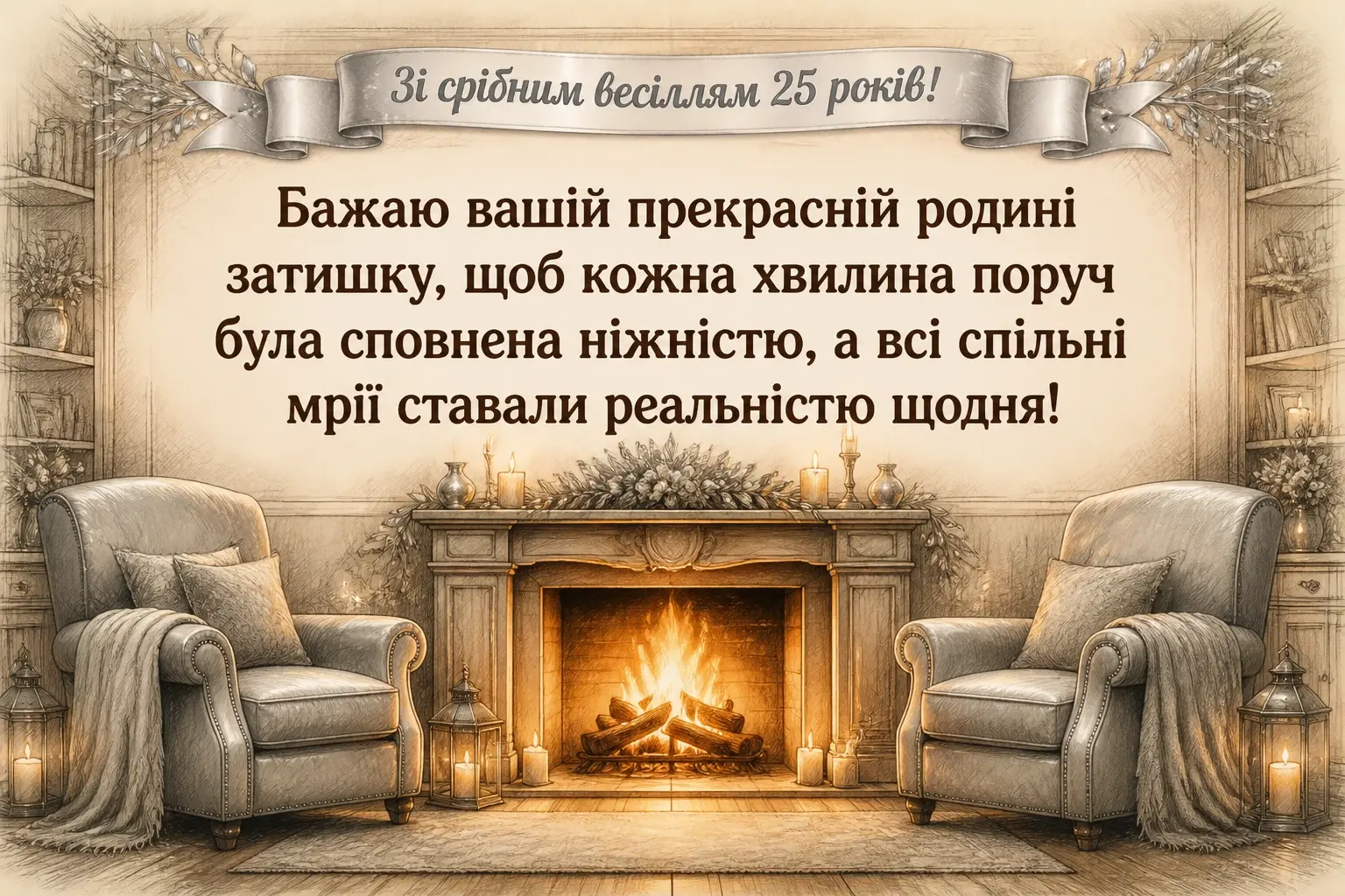 привітання з срібним весіллям