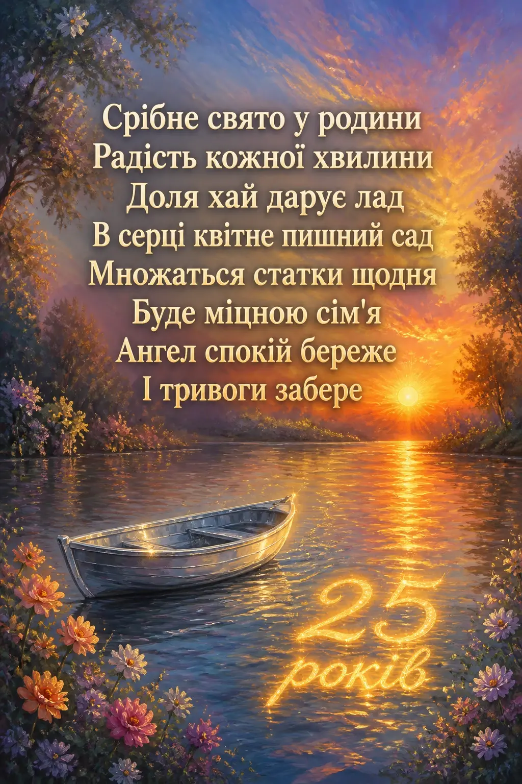 привітання з срібним весіллям
