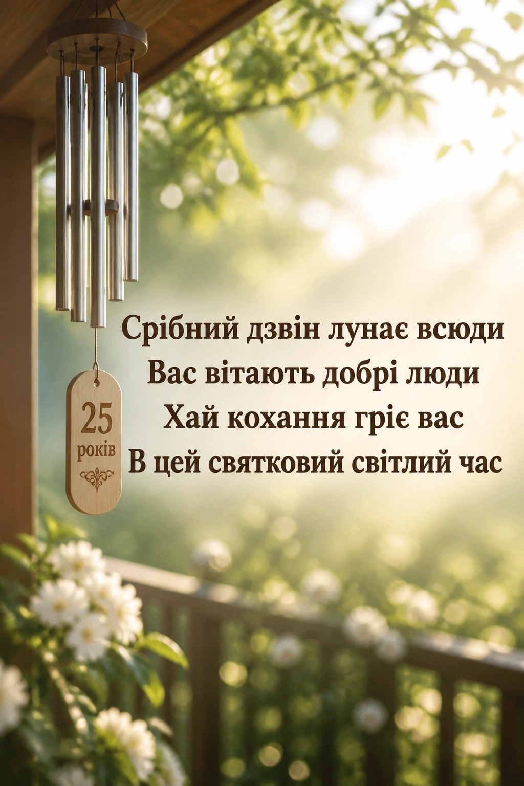 привітання з срібним весіллям