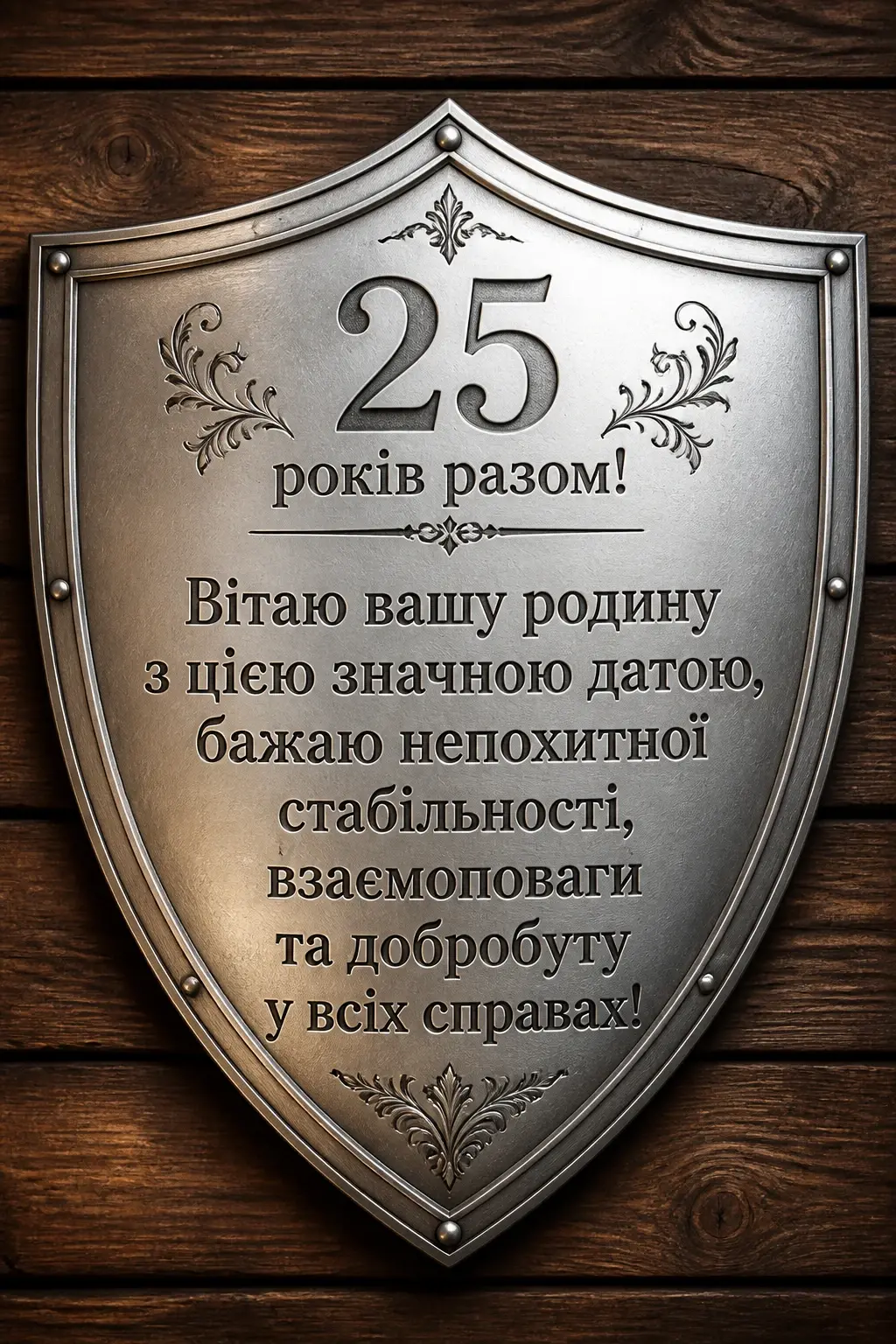 привітання з срібним весіллям